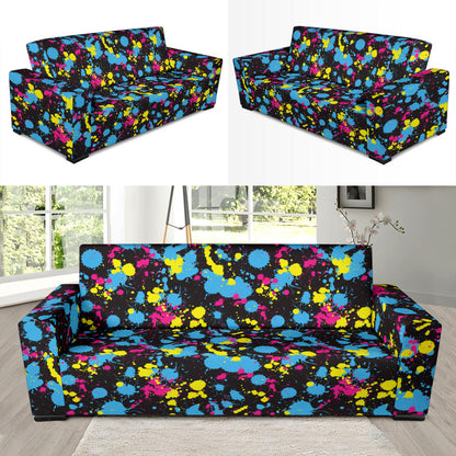 Splatter Colorful Print Design LKS301 Sofa Slipcover