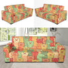 Ferret Pattern Print Design 01 Sofa Slipcover