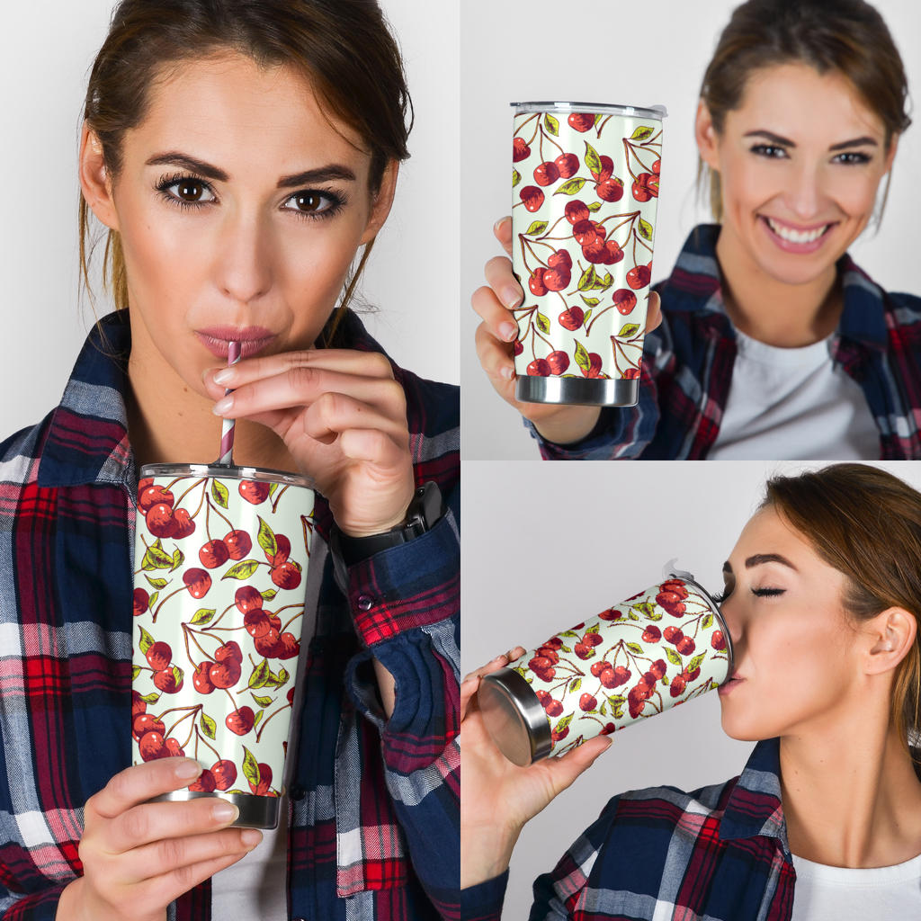 Cherry Hand Draw Tumbler