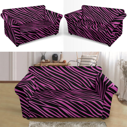 Zebra Pink Print Design LKS304 Loveseat Couch Slipcover