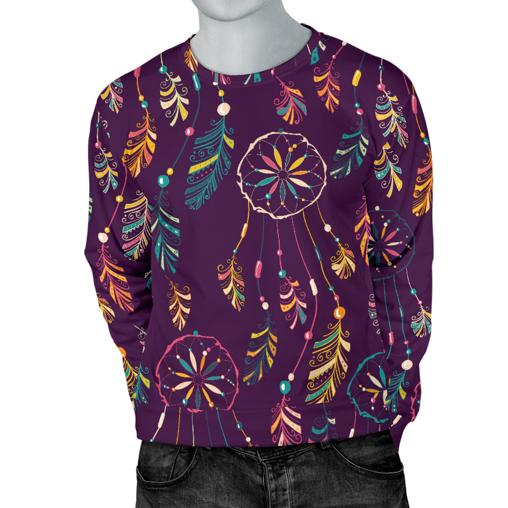 Dream Catcher Boho Design Men Long Sleeve Sweatshirt