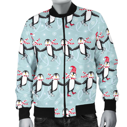 Penguin Sking Design Men Bomber Jacket