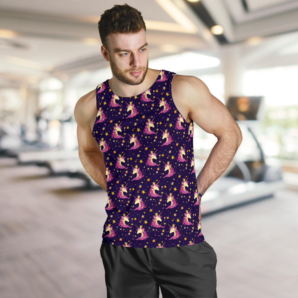 Unicorn Princess Star Sparkle Men Tank Top