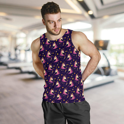 Unicorn Princess Star Sparkle Men Tank Top
