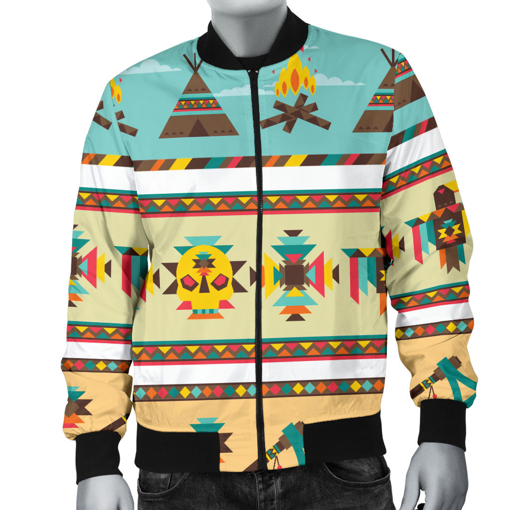 American indian Life Pattern Men Bomber Jacket