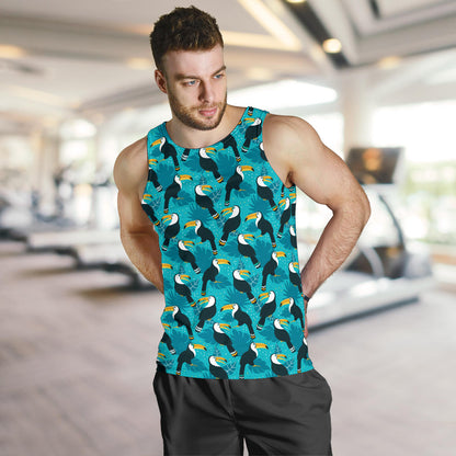 Toucan Parrot Pattern Print Men Tank Top