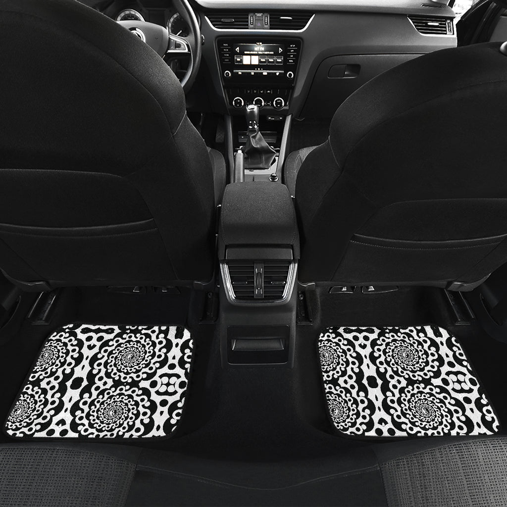 Yin Yang Spiral Design Print Car Floor Mats Front Back
