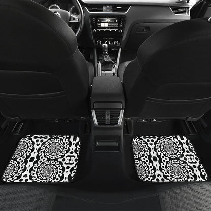 Yin Yang Spiral Design Print Car Floor Mats Front Back