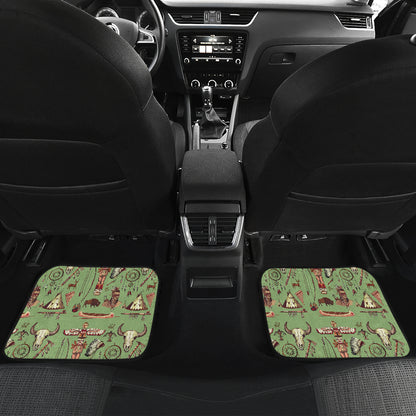 Native Indian Themed Design Print Car Floor Mats Front Back
