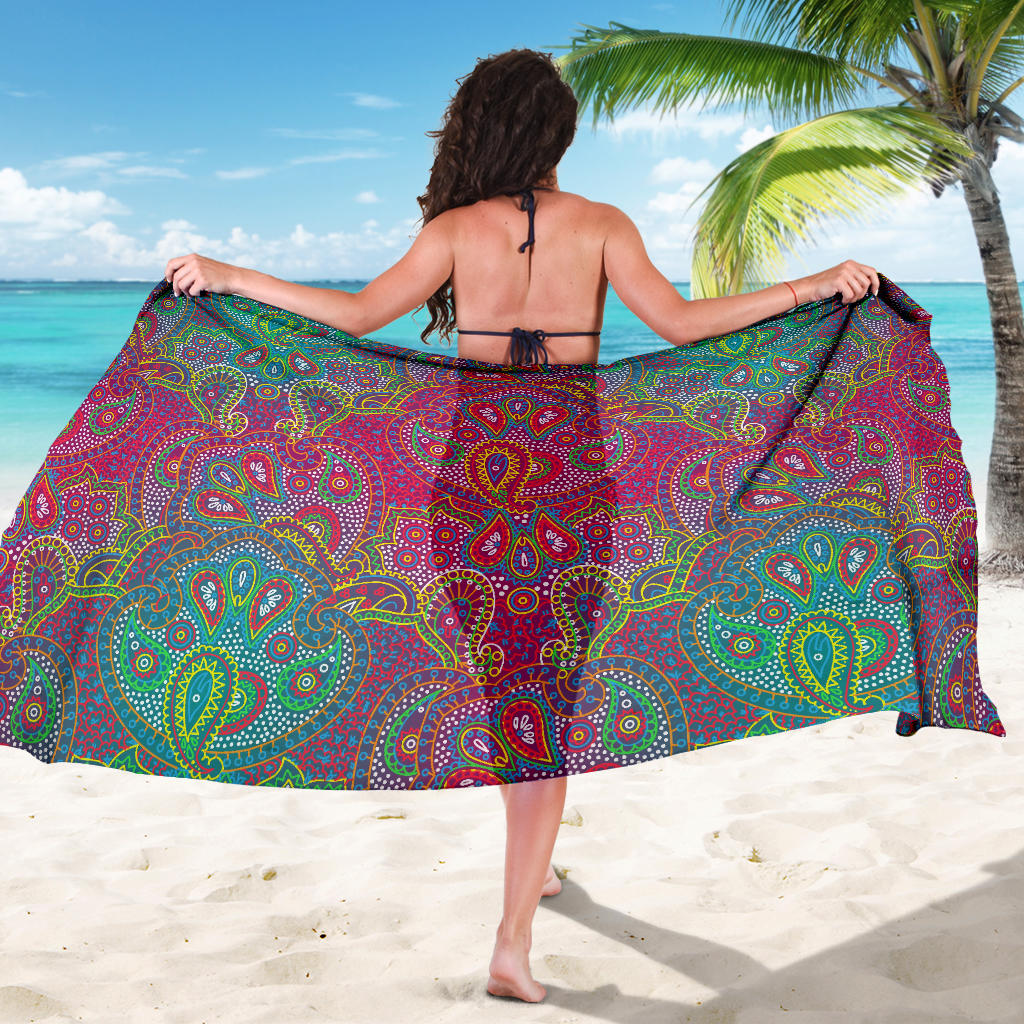 Boho Pattern Print Design 02 Sarong Pareo Wrap