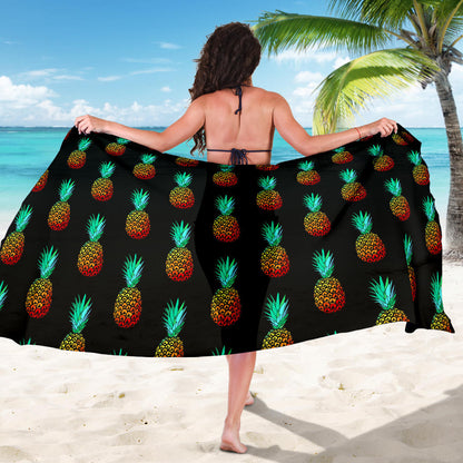 Pineapple Pattern Print Design A05 Sarong Pareo Wrap
