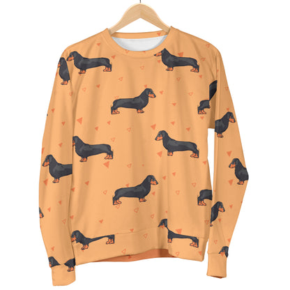 Dachshund Draw Print Pattern Men Long Sleeve Sweatshirt