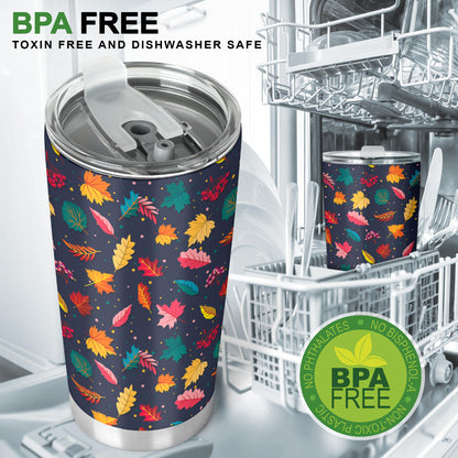 Elm Leave Colorful Print Pattern Tumbler