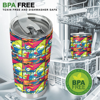 Dinosaur Comic Pop Art Style Tumbler