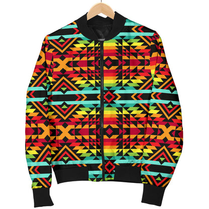 Kente Red Design African Print Men Bomber Jacket