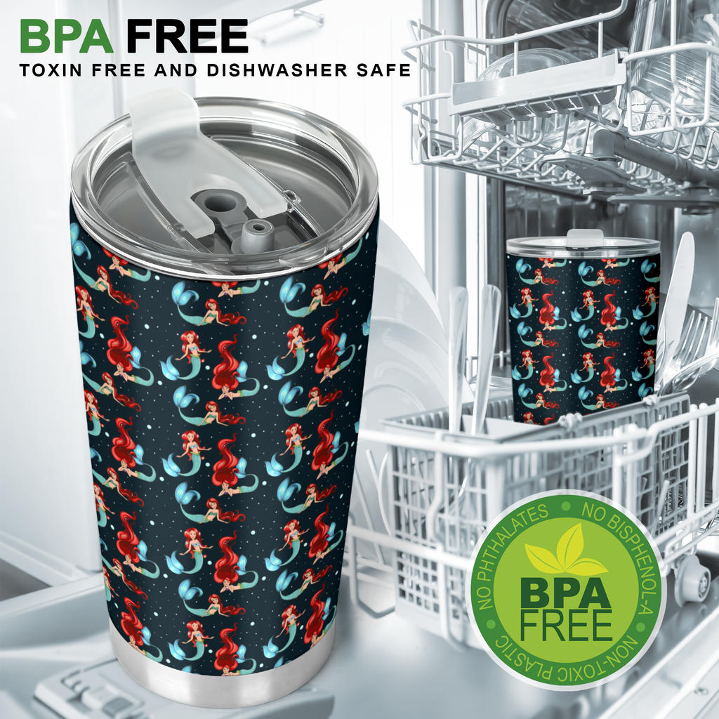 Mermaid Girl Themed Design Print Tumbler