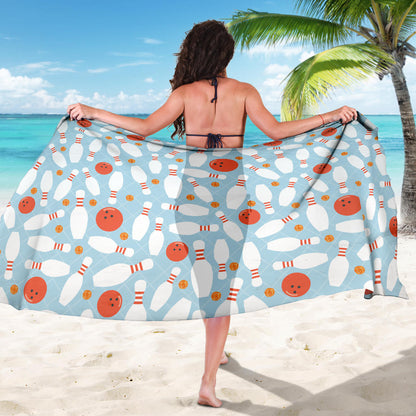 Bowling Pattern Print Design 09 Sarong Pareo Wrap