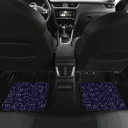 Zodiac Pattern Design Print Car Floor Mats Front Back