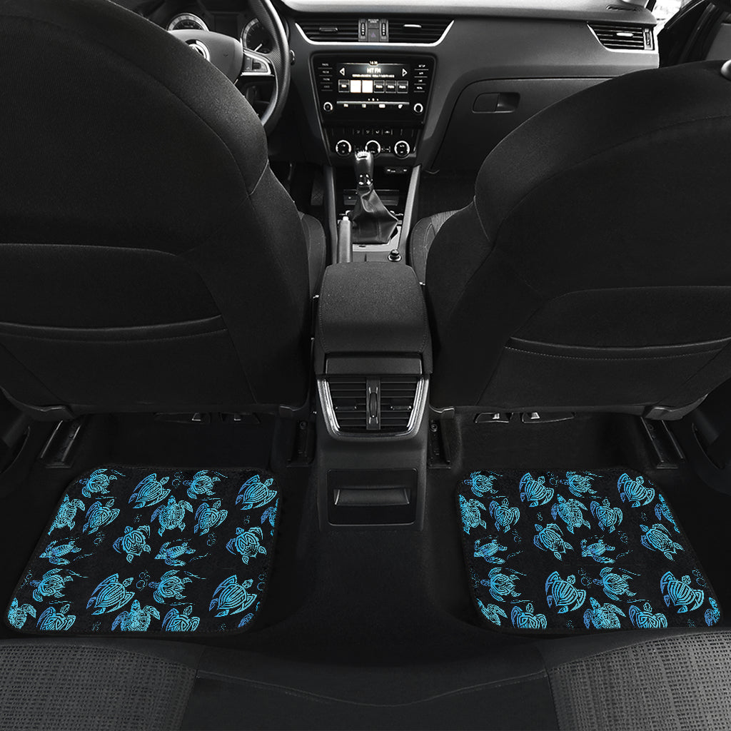 Tribal Turtle Polynesian Themed Design Car Floor Mats Front Back