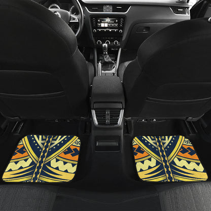 Polynesian Tattoo Print Car Floor Mats Front Back