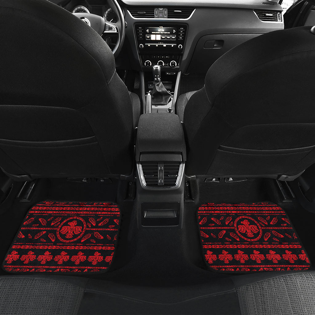 Native American Eagle Themed Print Car Floor Mats Front Back