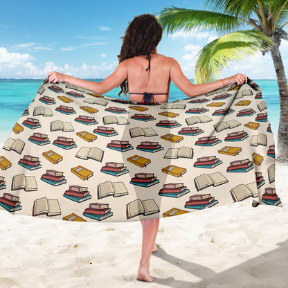 Book Pattern Print Design 04 Sarong Pareo Wrap