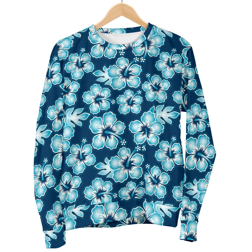 Hibiscus Flower Hawaiian Themed Men Long Sleeve Sweatshirt