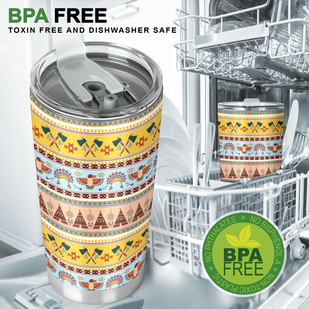 Native American Pattern Design Print Tumbler
