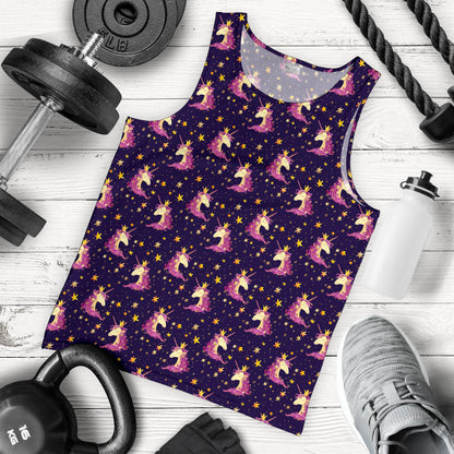 Unicorn Princess Star Sparkle Men Tank Top