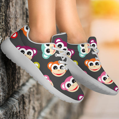 Monkey Head Design Themed Print Athletic Shoes