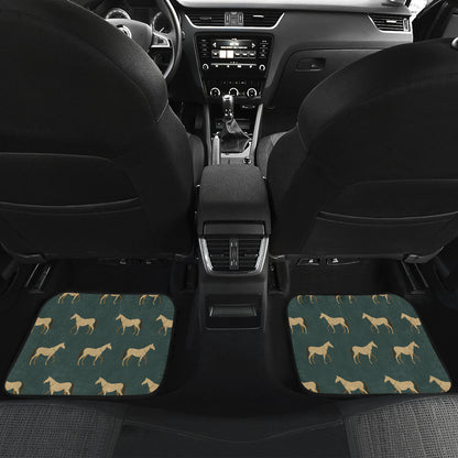 Horse Classic Themed Pattern Print Car Floor Mats Front Back
