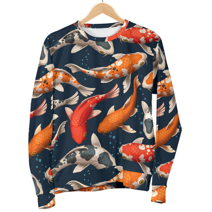 Koi Carp Cute Design Themed Print Women Long Sleeve Sweatshirt