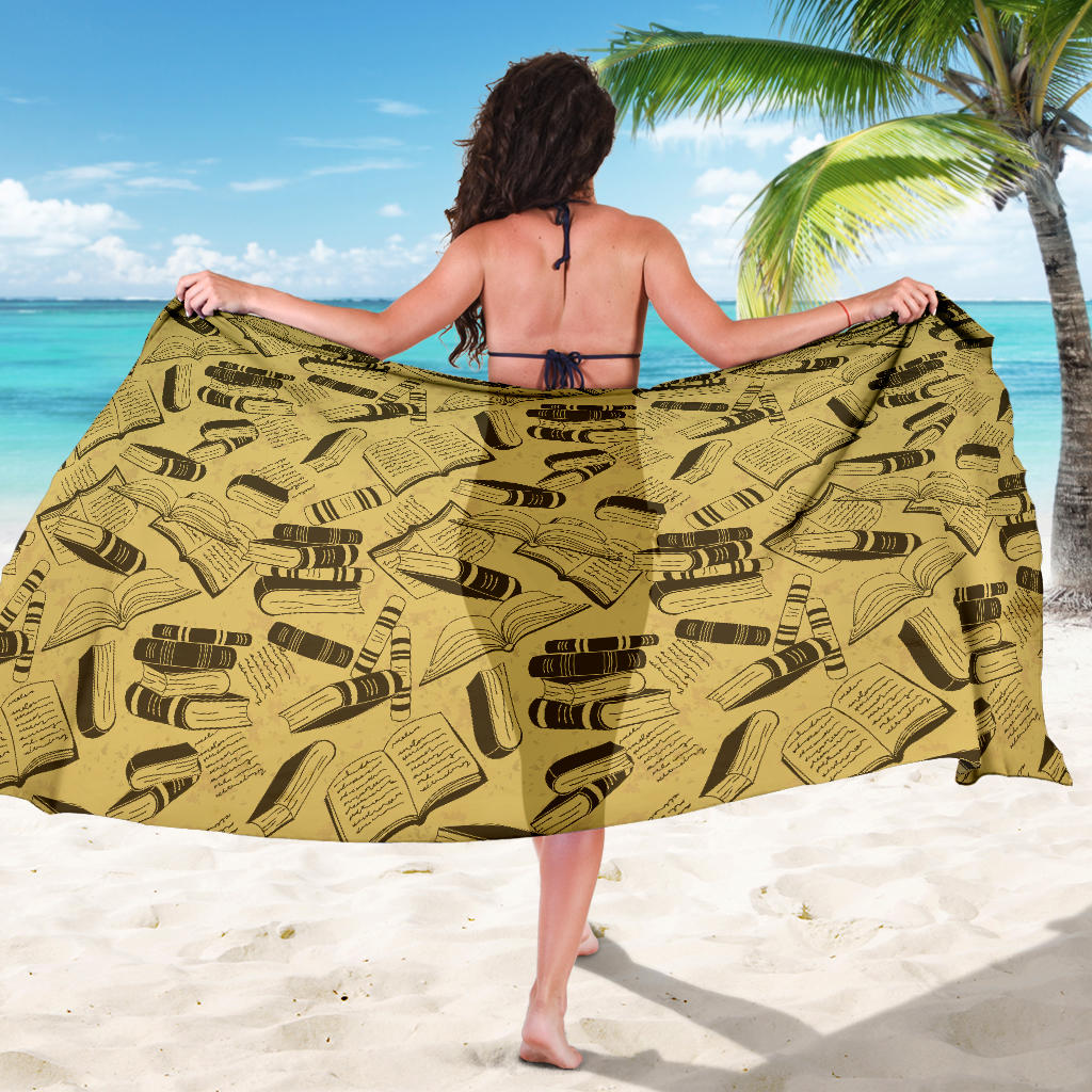 Book Pattern Print Design 02 Sarong Pareo Wrap