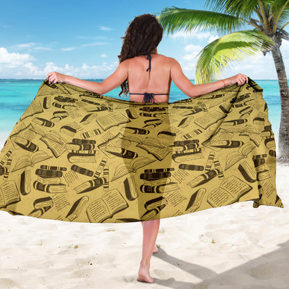 Book Pattern Print Design 02 Sarong Pareo Wrap