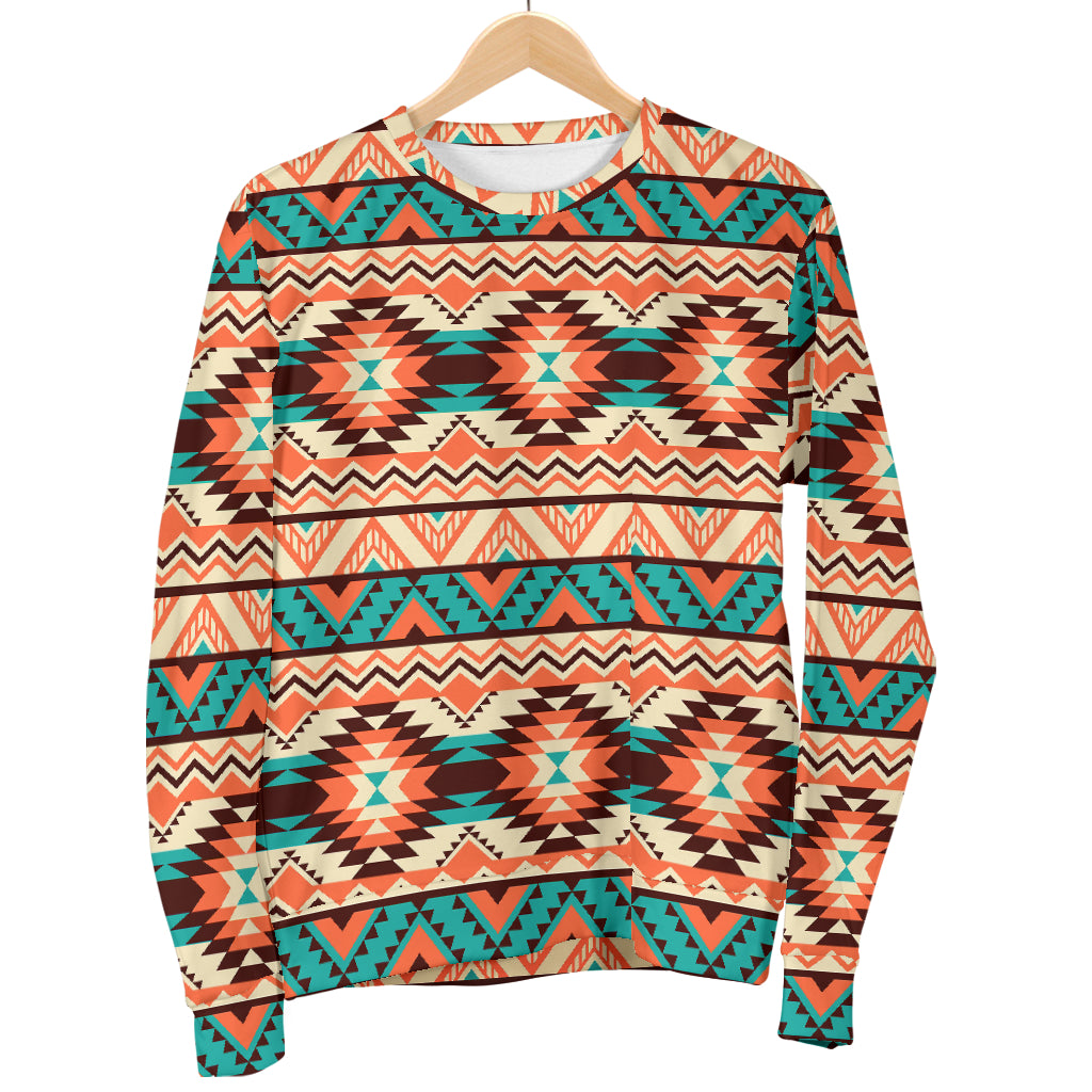 Navajo Western Style Print Pattern Women Long Sleeve Sweatshirt