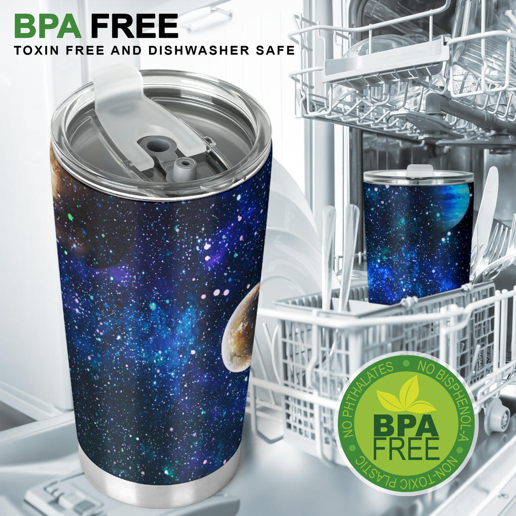 Galaxy Stardust Planet Space Print Tumbler