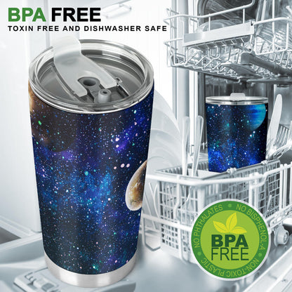 Galaxy Stardust Planet Space Print Tumbler