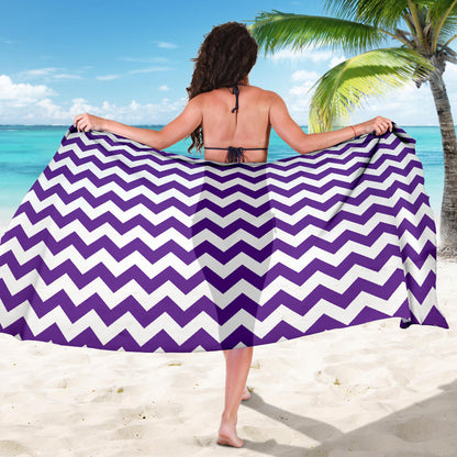 Chevron Purple Pattern Print Design 03 Sarong Pareo Wrap