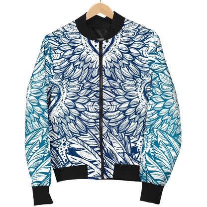 Angel Wings Boho Design Themed Print Men Bomber Jacket