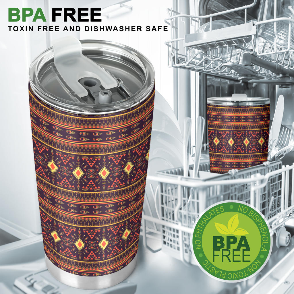Southwest Ethnic Design Themed Print Tumbler