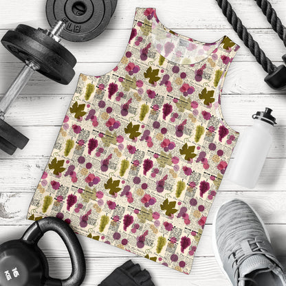 Wine Style Design Print Men Tank Top