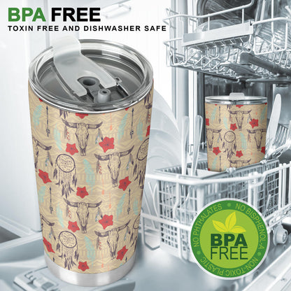 Native Buffalo Head Themed Design Print Tumbler