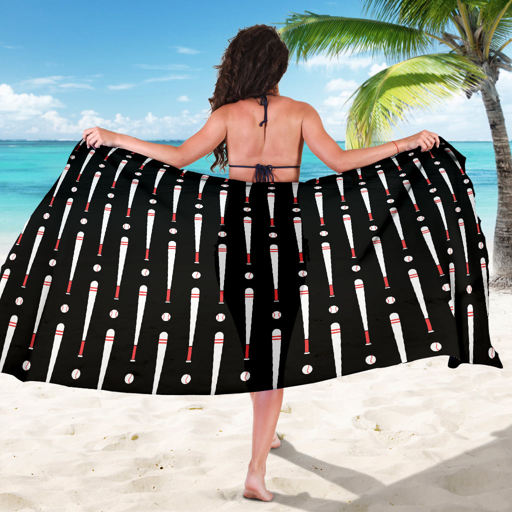 Baseball Pattern Print Design 03 Sarong Pareo Wrap