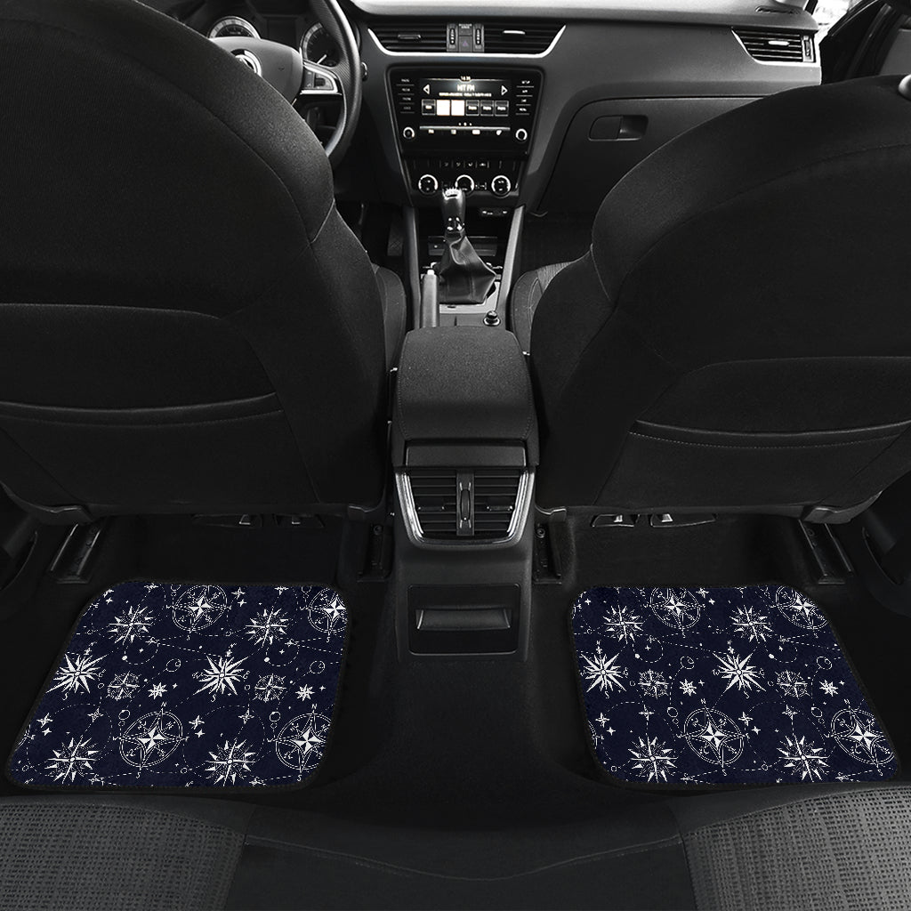 Nautical Sky Design Themed Print Car Floor Mats Front Back