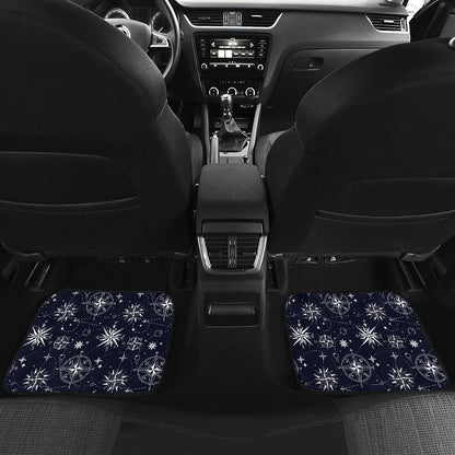 Nautical Sky Design Themed Print Car Floor Mats Front Back