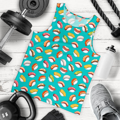 Sushi Themed Print Men Tank Top