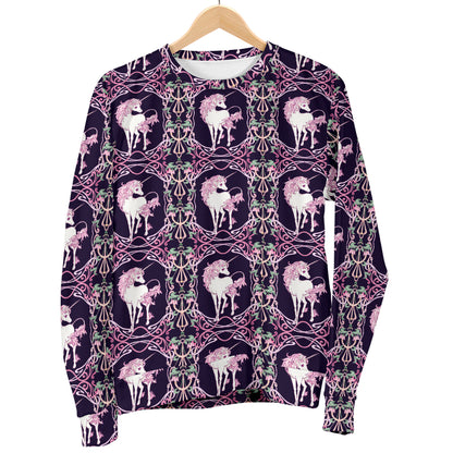 Unicorn Fantastic Flower Men Long Sleeve Sweatshirt