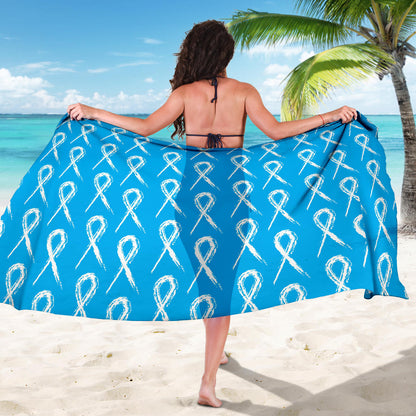 Prostate cancer Pattern Print Design A03 Sarong Pareo Wrap