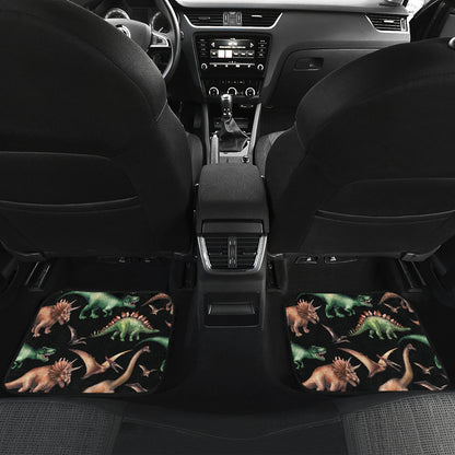 Dinosaur Print Pattern Car Floor Mats Front Back