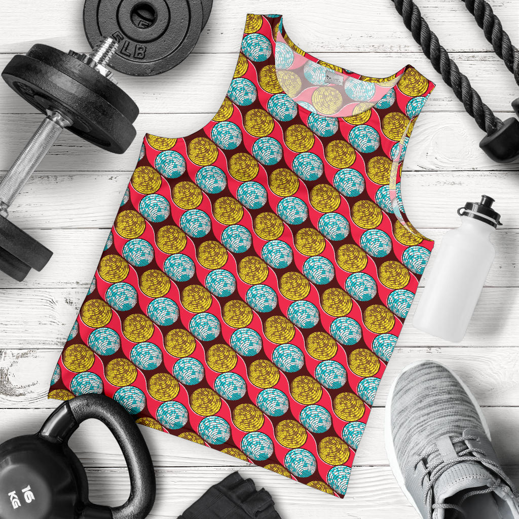 African Fashion Print Pattern Men Tank Top